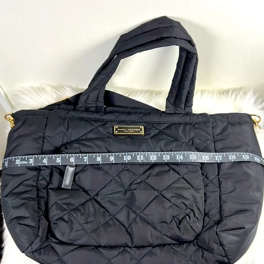 Marc Jacob’s Black Crossbody Nylon Quilted Diaper Travel Tote Bag